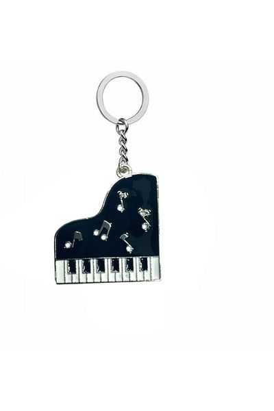 Herşey Nota Piano Instrument Metal Keychain – Unisex Music Themed Accessory
