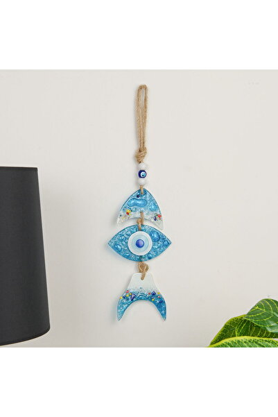 ASPARTAM Deco Fish Glass Decor - Blue - 22 cm