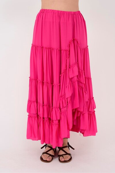 ZTO KADIN BELİ LASTİKLİ TREND ETEK