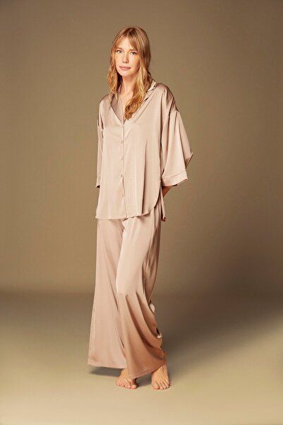 BONJOUR MADAME Pijama Takım 2'li Set 1528 Cream
