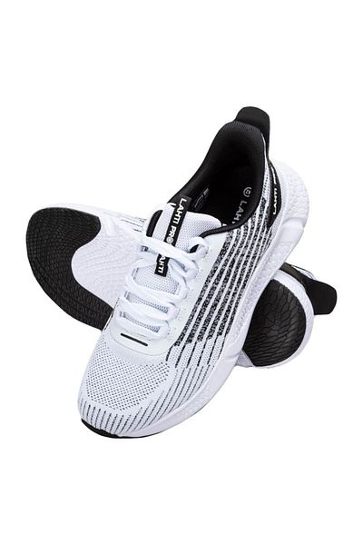 Lahti Pro Lightweight Woven Mesh Shoe with Foam Sole / White - 45