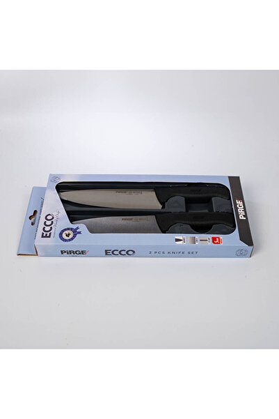 PİRGE Siyah Saplı Ecco Şef Çiftler Bıçak Seti 16 Cm Ve 19 Cm 35141