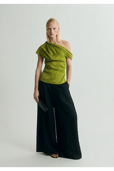 MANGO Blouse grass
