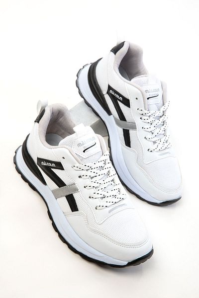 SOHO Weiß-Schwarz Herren Sneaker 20630