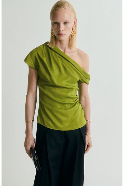 MANGO Blouse grass