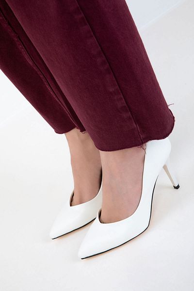 SOHO White Women's Classic Heeled Shoes 19549