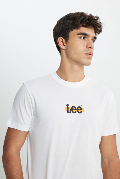 Lee Crew Neck White Men's T-Shirt L 241521100 White T-Shirt