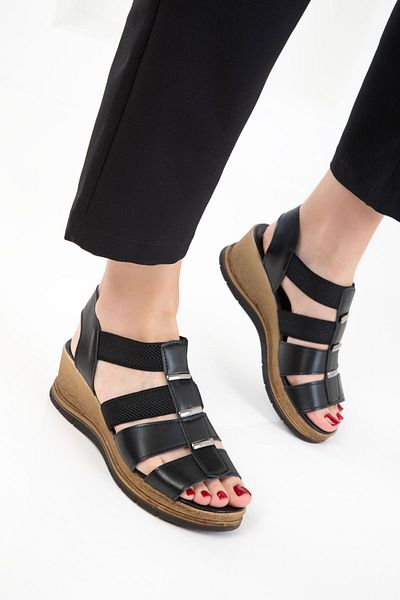 SOHO Sandale negre de damă 20653