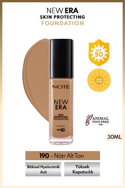 NOTE كريم أساس مرطب لحماية البشرة بعامل حماية من الشمس SPF 50 - 190 مع حمض الهيالورونيك العميق