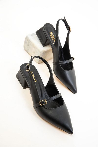 SOHO Black Women's Classic Heeled Shoes 20656
