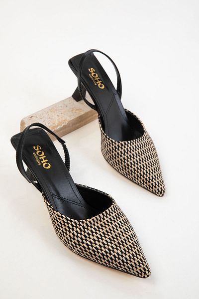 SOHO Pantofi clasici cu toc pentru femei Black-Skin 20616