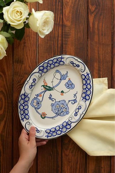 Karaca İznik Hatai Boat Plate 30 cm