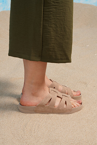 Beyond Women's Beige Cage Slippers 2cm Byndrp01