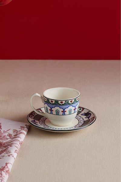 Karaca İznik Tile Coffee Cup and Saucer 90 ml