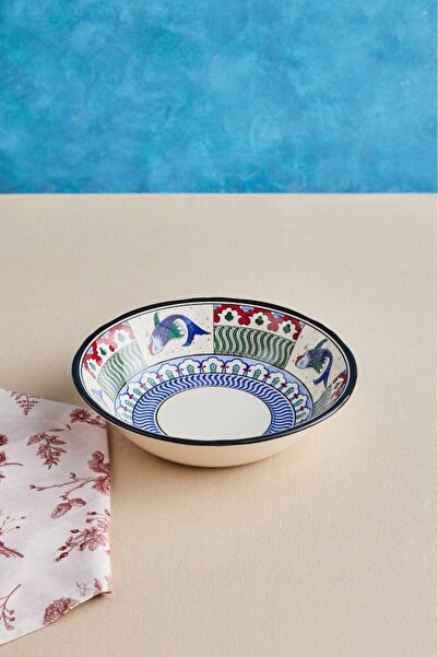 Karaca x Ömür Akkor İznik Balık Salata Kasesi 24 cm
