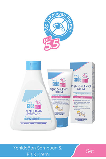 Sebamed Hoşgeldin Bebeğim Paketi - Yenidoğan Bebek İhtiyaç Seti - Yenidoğan Şampuan & Pişik Önleyici Krem