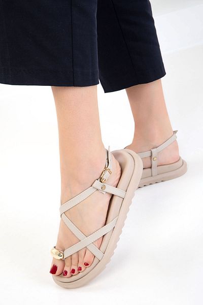 SOHO Beige Damensandalen 20637