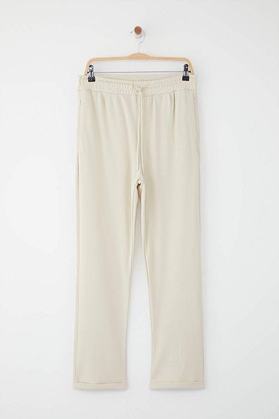 Trendyol Collection Stone Slim Fit Tie Waist Elastic Knitted Casual Pants Tmnaw25Pl00023
