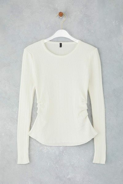 Trendyol Collection Bone Drape Detailed Knitwear Sweater Twoaw26Kz00041