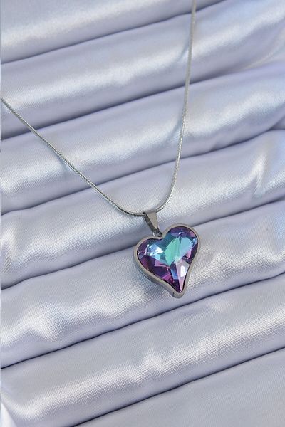 Skygo 316L Steel Silver Color Crystal Stone Model Women's Necklace - TJ-BKO7644