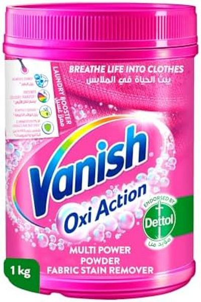 Vanish Oxi Action Multi Power Stain Remover Powder with Scoop, Ideal for Washing Machine Use - 1kg