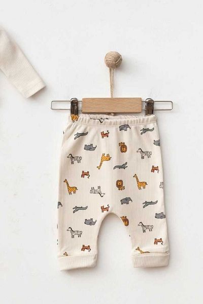 Minytrendy Newborn Baby Boy Animal Snap Body Bottom Top Set Gift Baby Outfit