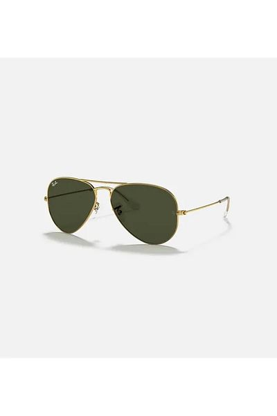 Ray-Ban Classic Aviator Sunglasses Gold Green RB3025 L0205 Size 58