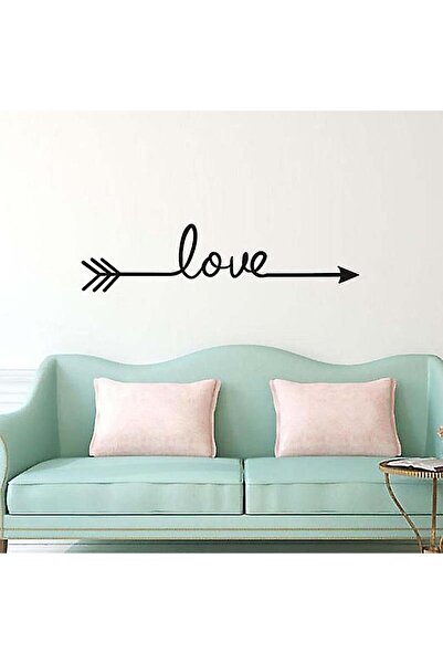 hediyenebak ملصق حائط بتصميم الحب المكتوب مقاس 58 × 15 سم