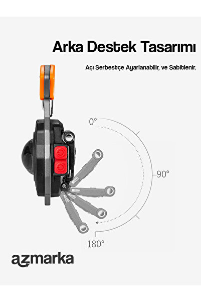 azmarka Çok Fonksiyonlu Deprem & Kamp Feneri – Çakmak, Tornavida, Anahtarlıklı, Cam Kırıcı & Kemer Kesici