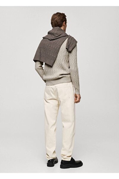 MANGO Man Örgü detaylı triko kazak