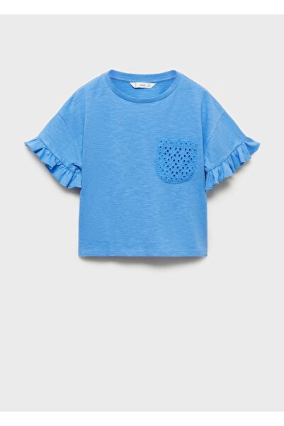 MANGO Kids Μπλουζάκι με κεντημένη τσέπη στο στήθος