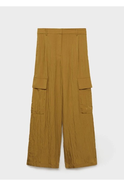 MANGO Woman Cargo Pants with Texture