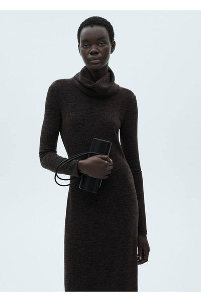 MANGO Woman Turtleneck Knitwear Dress