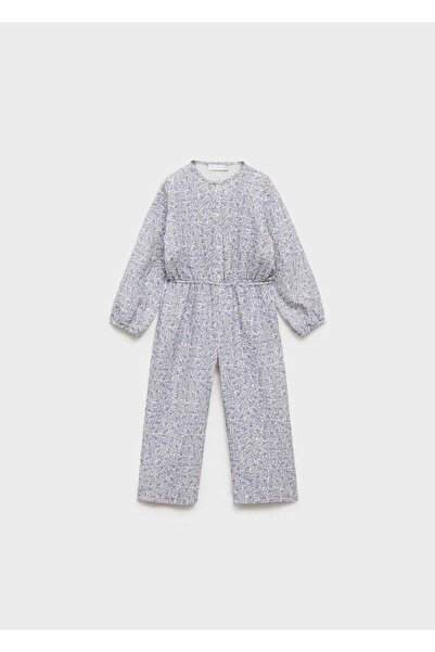 MANGO Baby Floral Printed Cotton Jumpsuit