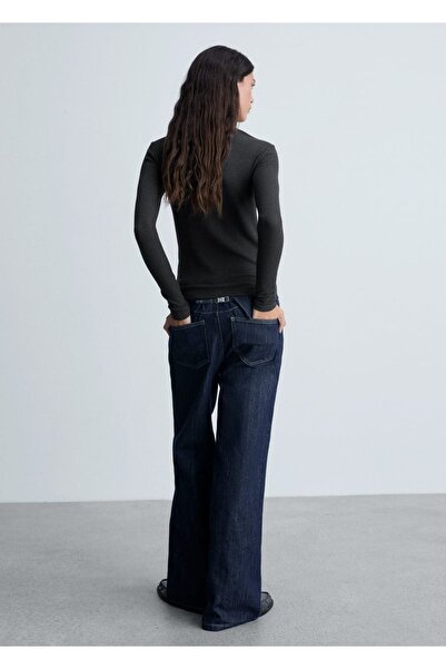 MANGO Woman Uzun kollu ribana tişört