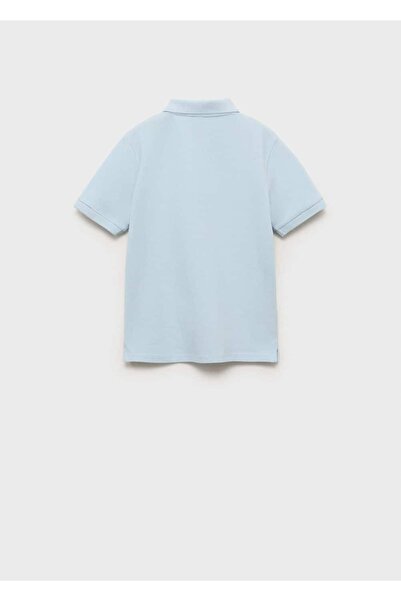 MANGO Kids Βαμβακερό πόλο μπλουζάκι με κοντά μανίκια