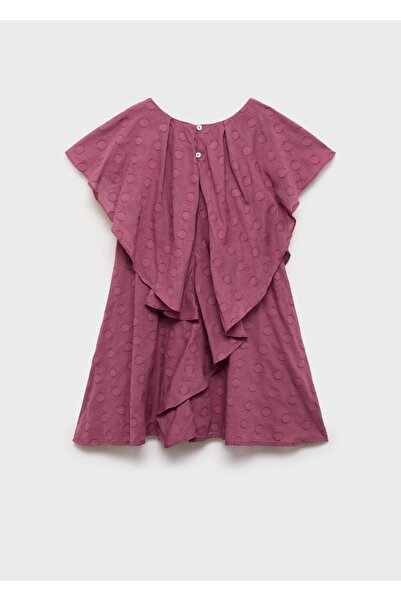 MANGO Kids Fırfırlı puantiyeli elbise