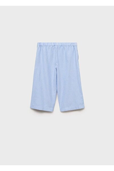 MANGO Baby Pamuklu çizgili pantolon