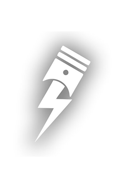 Reysa Tasarım ملصق بيستون لايتنينج 20x10 سم أبيض