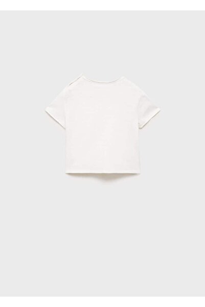 MANGO Baby Βαμβακερό μπλουζάκι με σχέδιο βάρκα