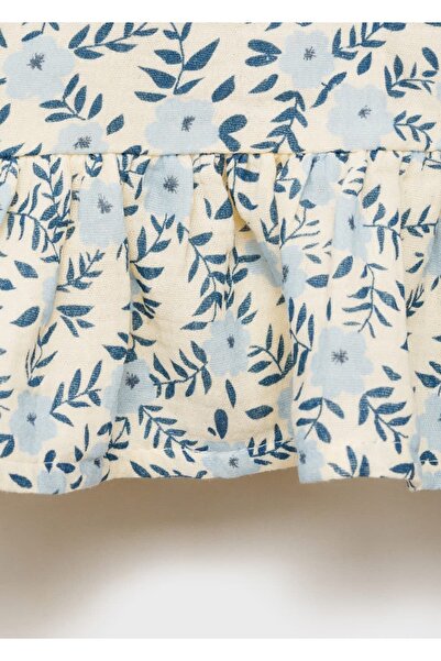 MANGO Baby Βαμβακερό φόρεμα με σχέδια