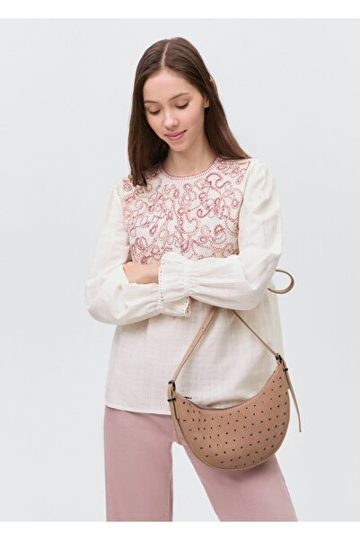 Mango Teen Bluză din bumbac brodat