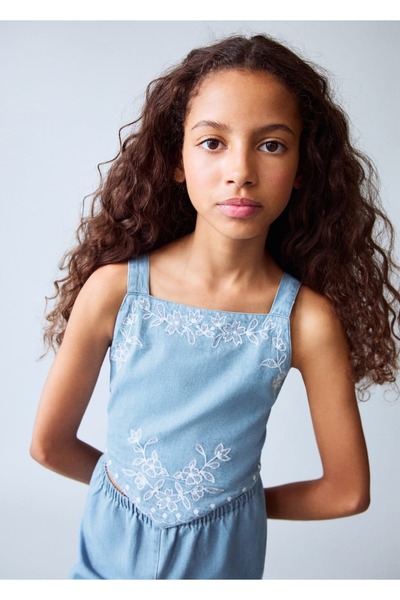 MANGO Kids Детальний джинсовий комбінезон