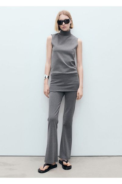 MANGO Woman Sleeveless turtleneck blouse