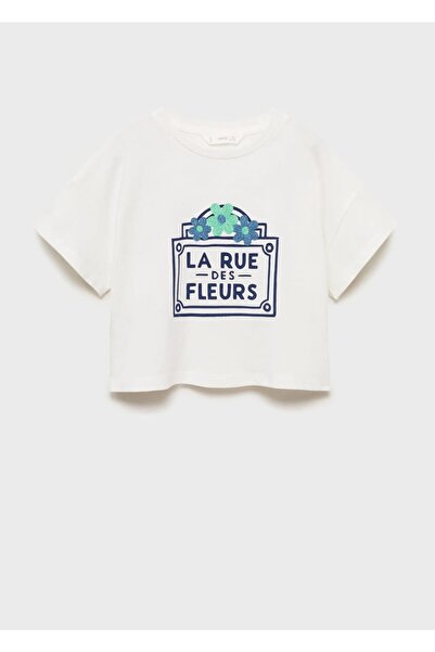 MANGO Kids Gemustertes Crop-T-Shirt