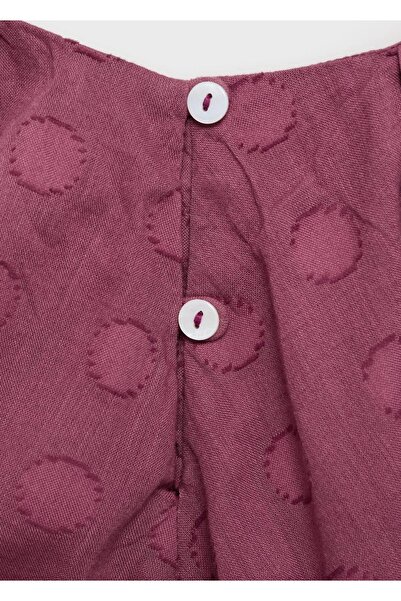 MANGO Kids Fırfırlı puantiyeli elbise