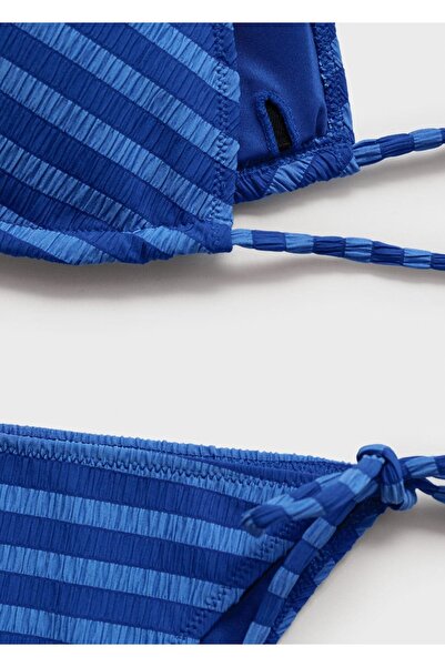 Mango Teen Смугастий бікіні з фактурною тканиною