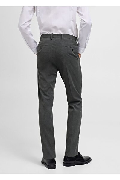 MANGO Man Dar kesim kumaş pantolon