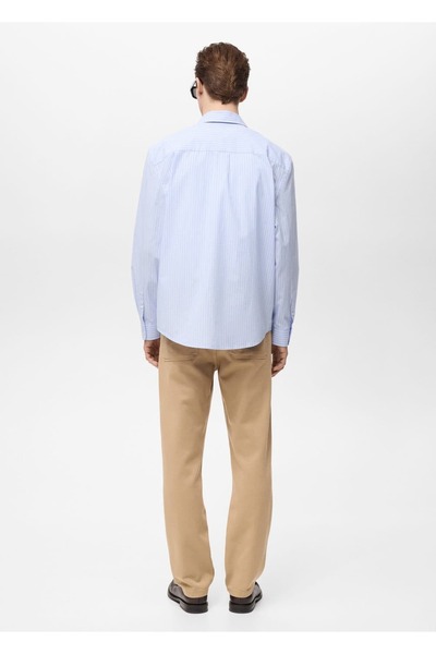 MANGO Man 100% Cotton Regular Fit Striped Shirt