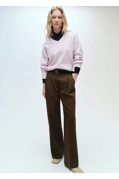 MANGO Woman V-Neck Knitwear Sweater